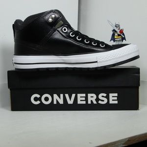 Converse Black Leather All Star Insulation Boots